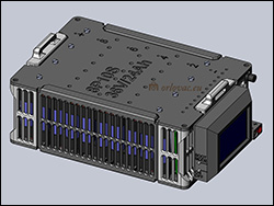 The battery pack placed in its enclosure